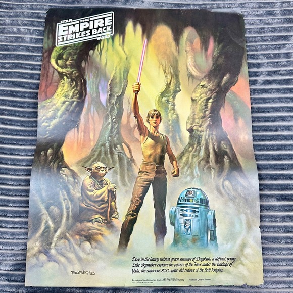 Vintage 1980 Star Wars Empire Strikes Back Boris Coca-Cola Poster 1 of 3 Dagobah